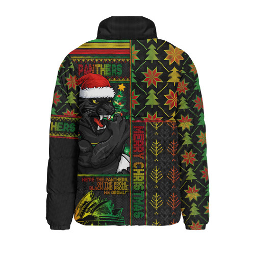 Penrith Panthers Padded Jacket Christmas Magic Knit Style Winter Glow