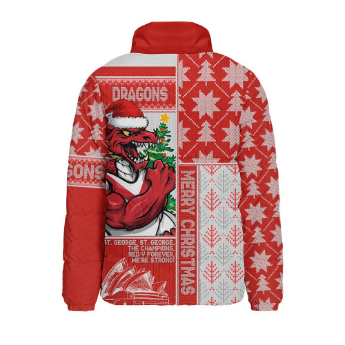 St. George Illawarra Dragons Padded Jacket Christmas Magic Knit Style Winter Glow St. George Illawarra Dragons Padded Jacket Christmas Magic Knit Style Winter Glow