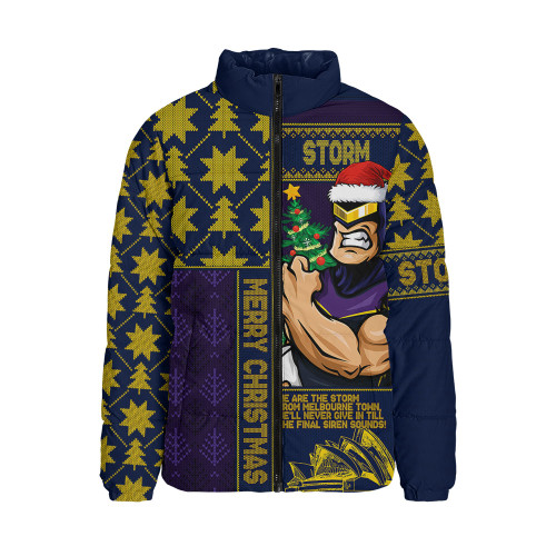 Melbourne Storm Padded Jacket Christmas Magic Knit Style Winter Glow Melbourne Storm Padded Jacket Christmas Magic Knit Style Winter Glow