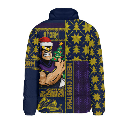 Melbourne Storm Padded Jacket Christmas Magic Knit Style Winter Glow Melbourne Storm Padded Jacket Christmas Magic Knit Style Winter Glow
