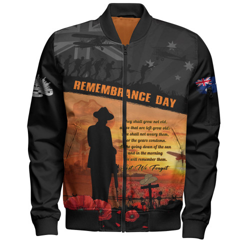 Australia Bomber Jacket Remembrance Day Australia Honour The Fallen Australia Bomber Jacket Remembrance Day Australia Honour The Fallen