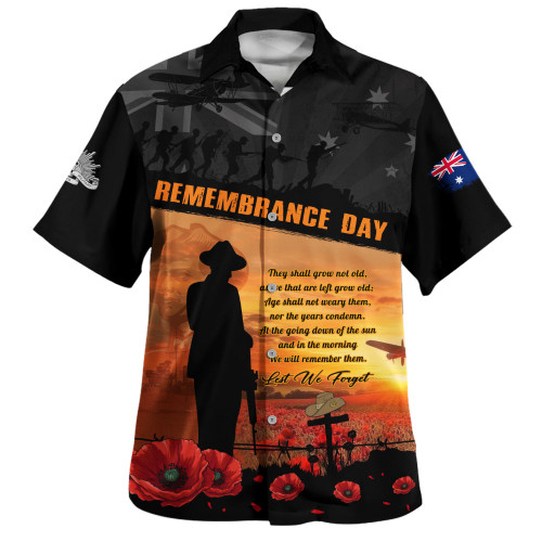 Australia Hawaiian Shirt Remembrance Day Australia Honour The Fallen Australia Hawaiian Shirt Remembrance Day Australia Honour The Fallen