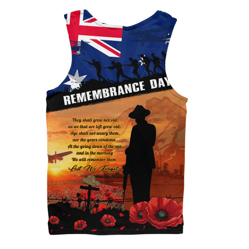 Australia Men Singlet Remembrance Day Australia Honour The Fallen Australia Men Singlet Remembrance Day Australia Honour The Fallen