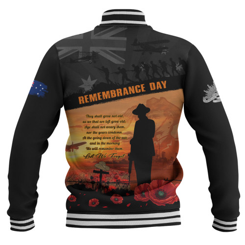 Australia Baseball Jacket Remembrance Day Australia Honour The Fallen Australia Baseball Jacket Remembrance Day Australia Honour The Fallen