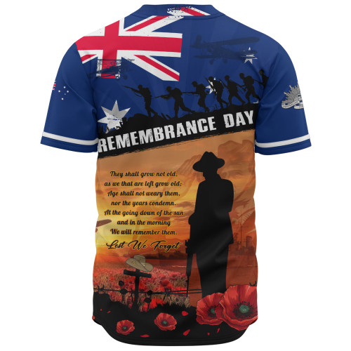 Australia Baseball Shirt Remembrance Day Australia Honour The Fallen Australia Baseball Shirt Remembrance Day Australia Honour The Fallen