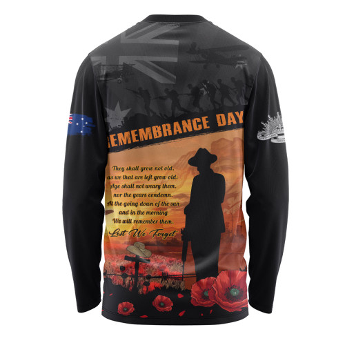 Australia Long Sleeve T-shirt Remembrance Day Australia Honour The Fallen Australia Long Sleeve T-shirt Remembrance Day Australia Honour The Fallen