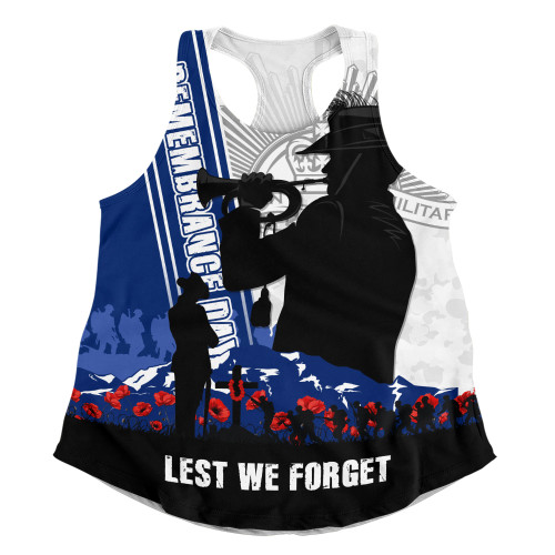 Australia Women Racerback Singlet Remembrance Day Australia Field Of Poppies