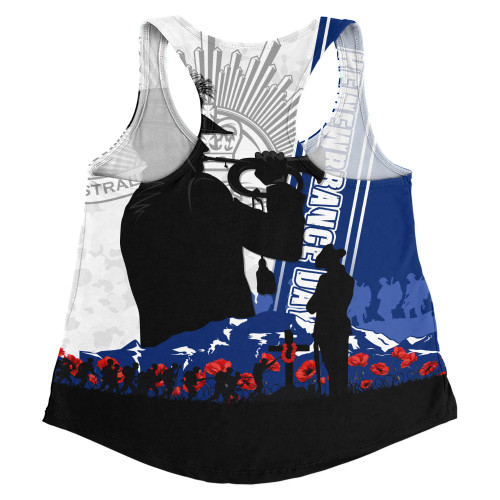 Australia Women Racerback Singlet Remembrance Day Australia Field Of Poppies