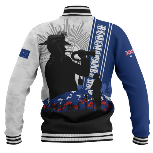 Australia Baseball Jacket Remembrance Day Australia Field Of Poppies