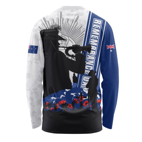 Australia Long Sleeve T-shirt Remembrance Day Australia Field Of Poppies