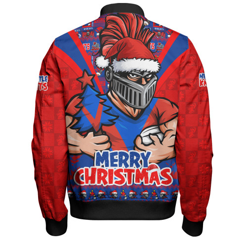 Newcastle Knights Bomber Jacket Merry Christmas Festive Spirit Edition