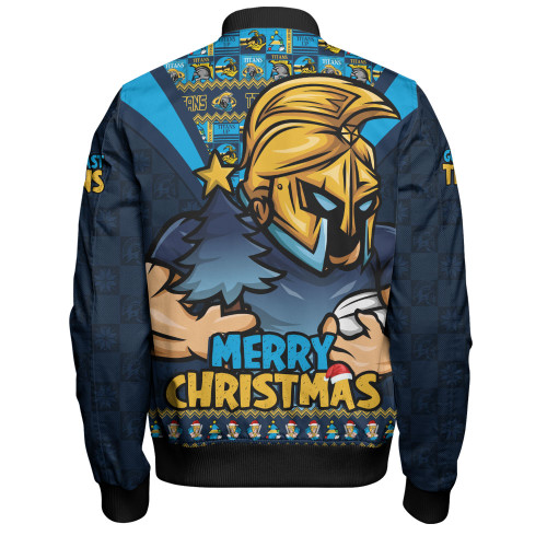 Gold Coast Titans Bomber Jacket Merry Christmas Festive Spirit Edition