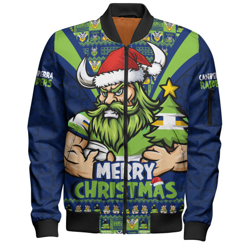Canberra Raiders Bomber Jacket Merry Christmas Festive Spirit Edition