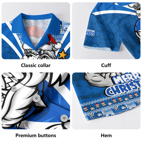 Canterbury-Bankstown Bulldogs Hawaiian Shirt Merry Christmas Festive Spirit Edition Canterbury-Bankstown Bulldogs Hawaiian Shirt Merry Christmas Festive Spirit Edition
