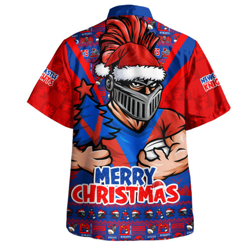 Newcastle Knights Hawaiian Shirt Merry Christmas Festive Spirit Edition
