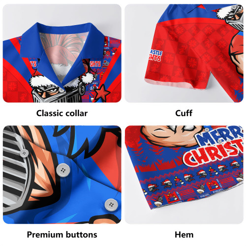 Newcastle Knights Hawaiian Shirt Merry Christmas Festive Spirit Edition