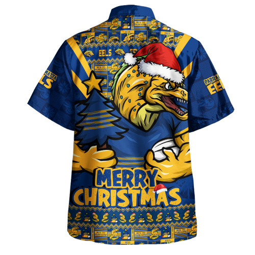 Parramatta Eels Hawaiian Shirt Merry Christmas Festive Spirit Edition Parramatta Eels Hawaiian Shirt Merry Christmas Festive Spirit Edition