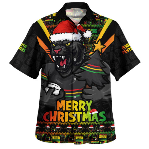 Penrith Panthers Hawaiian Shirt Merry Christmas Festive Spirit Edition