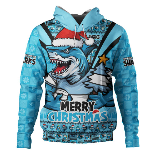 Cronulla-Sutherland Sharks Hoodie Merry Christmas Festive Spirit Edition Cronulla-Sutherland Sharks Hoodie Merry Christmas Festive Spirit Edition