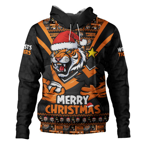 Wests Tigers Hoodie Merry Christmas Festive Spirit Edition Wests Tigers Hoodie Merry Christmas Festive Spirit Edition