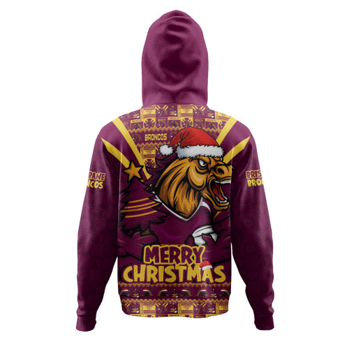 Brisbane Broncos Hoodie Merry Christmas Festive Spirit Edition Brisbane Broncos Hoodie Merry Christmas Festive Spirit Edition