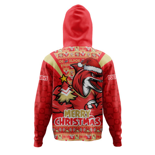 Redcliffe Dolphins Hoodie Merry Christmas Festive Spirit Edition Redcliffe Dolphins Hoodie Merry Christmas Festive Spirit Edition