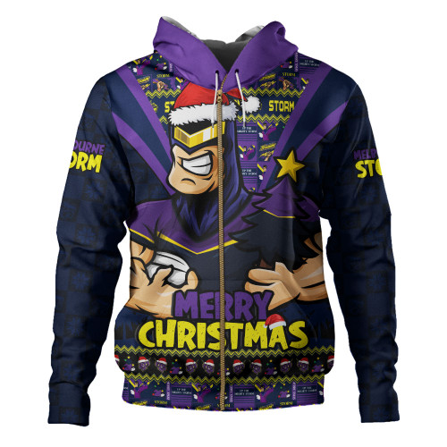 Melbourne Storm Hoodie Merry Christmas Festive Spirit Edition Melbourne Storm Hoodie Merry Christmas Festive Spirit Edition