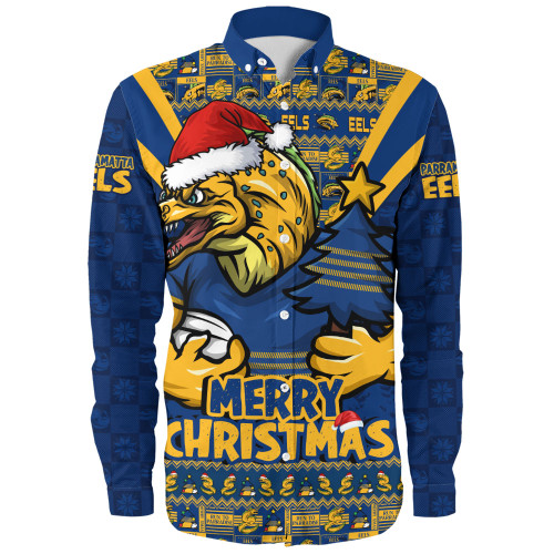 Parramatta Eels Long Sleeve Shirt Merry Christmas Festive Spirit Edition