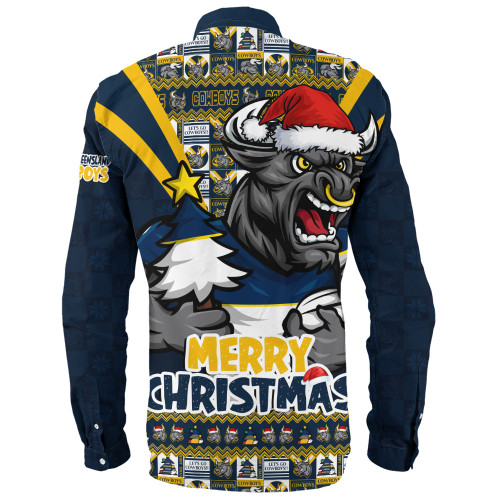 North Queensland Cowboys Long Sleeve Shirt Merry Christmas Festive Spirit Edition North Queensland Cowboys Long Sleeve Shirt Merry Christmas Festive Spirit Edition