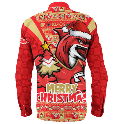 Redcliffe Dolphins Long Sleeve Shirt Merry Christmas Festive Spirit Edition Redcliffe Dolphins Long Sleeve Shirt Merry Christmas Festive Spirit Edition