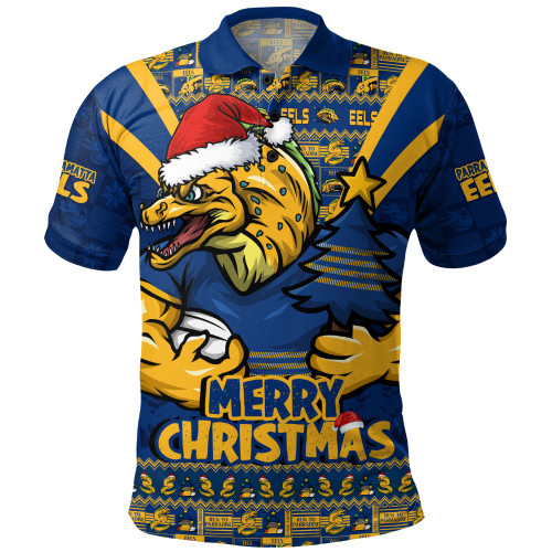 Parramatta Eels Polo Shirt Merry Christmas Festive Spirit Edition Parramatta Eels Polo Shirt Merry Christmas Festive Spirit Edition