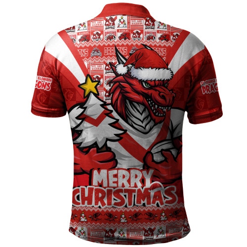 St. George Illawarra Dragons Polo Shirt Merry Christmas Festive Spirit Edition St. George Illawarra Dragons Polo Shirt Merry Christmas Festive Spirit Edition