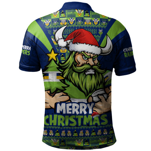Canberra Raiders Polo Shirt Merry Christmas Festive Spirit Edition Canberra Raiders Polo Shirt Merry Christmas Festive Spirit Edition