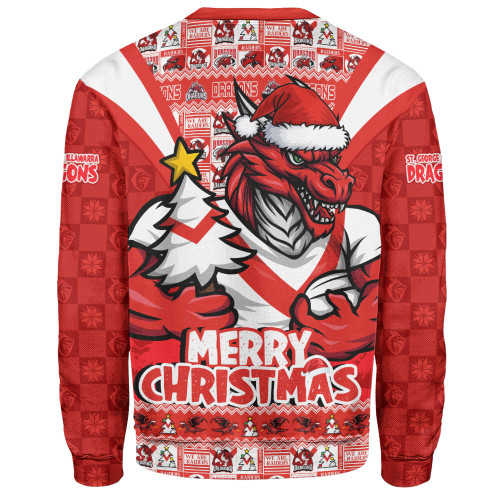 St. George Illawarra Dragons Sweatshirt Merry Christmas Festive Spirit Edition St. George Illawarra Dragons Sweatshirt Merry Christmas Festive Spirit Edition