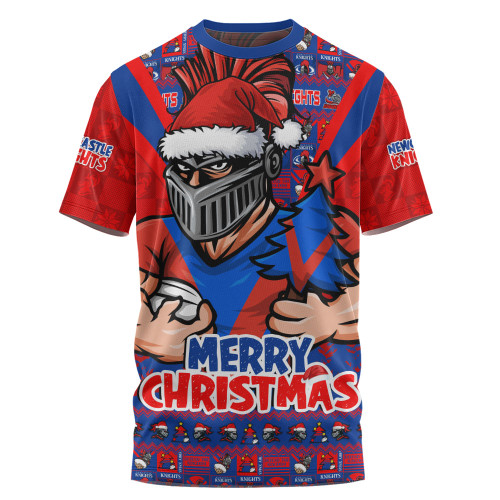 Newcastle Knights T-Shirt Merry Christmas Festive Spirit Edition