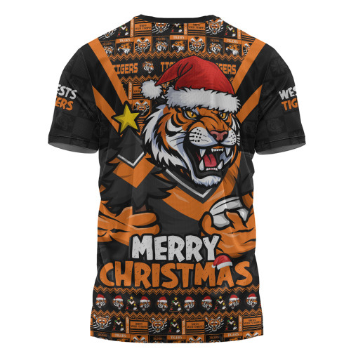 Wests Tigers T-Shirt Merry Christmas Festive Spirit Edition Wests Tigers T-Shirt Merry Christmas Festive Spirit Edition
