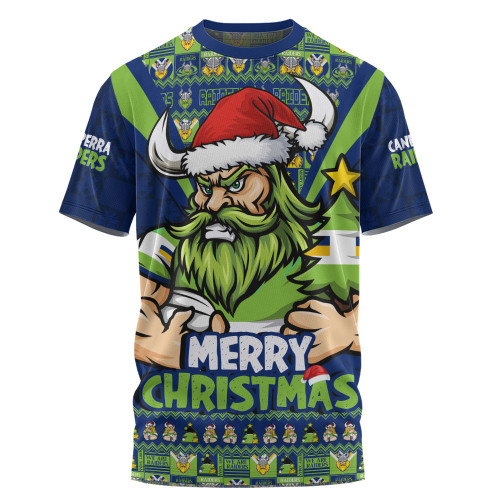 Canberra Raiders T-Shirt Merry Christmas Festive Spirit Edition Canberra Raiders T-Shirt Merry Christmas Festive Spirit Edition