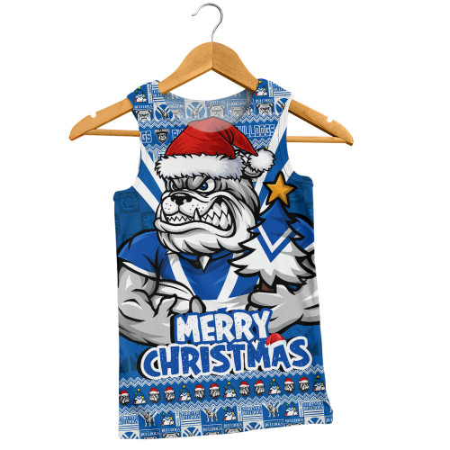 Canterbury-Bankstown Bulldogs Men Singlet Merry Christmas Festive Spirit Edition Canterbury-Bankstown Bulldogs Men Singlet Merry Christmas Festive Spirit Edition