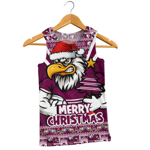 Manly Warringah Sea Eagles Men Singlet Merry Christmas Festive Spirit Edition Manly Warringah Sea Eagles Men Singlet Merry Christmas Festive Spirit Edition