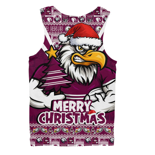 Manly Warringah Sea Eagles Men Singlet Merry Christmas Festive Spirit Edition