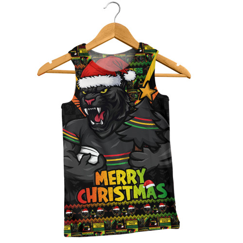 Penrith Panthers Men Singlet Merry Christmas Festive Spirit Edition