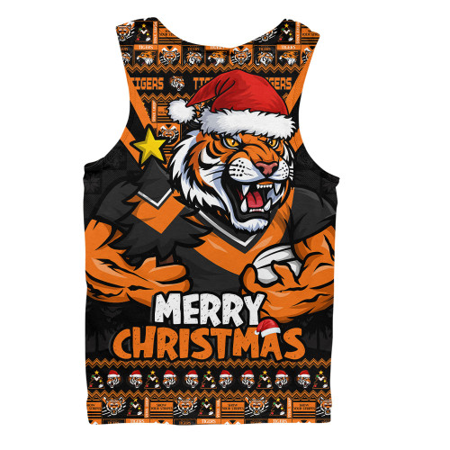 Wests Tigers Men Singlet Merry Christmas Festive Spirit Edition