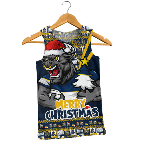 North Queensland Cowboys Men Singlet Merry Christmas Festive Spirit Edition North Queensland Cowboys Men Singlet Merry Christmas Festive Spirit Edition