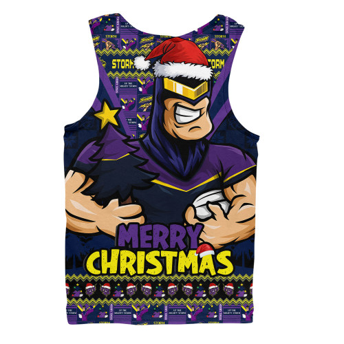 Melbourne Storm Men Singlet Merry Christmas Festive Spirit Edition Melbourne Storm Men Singlet Merry Christmas Festive Spirit Edition
