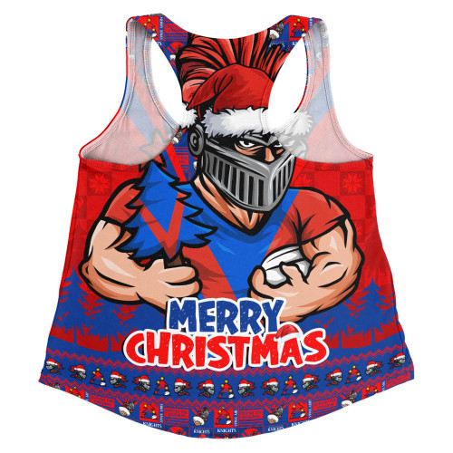 Newcastle Knights Women Racerback Singlet Merry Christmas Festive Spirit Edition