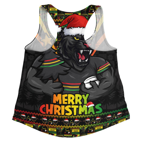 Penrith Panthers Women Racerback Singlet Merry Christmas Festive Spirit Edition