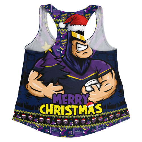 Melbourne Storm Women Racerback Singlet Merry Christmas Festive Spirit Edition Melbourne Storm Women Racerback Singlet Merry Christmas Festive Spirit Edition