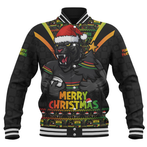 Penrith Panthers Baseball Jacket Merry Christmas Festive Spirit Edition