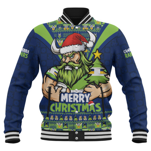 Canberra Raiders Baseball Jacket Merry Christmas Festive Spirit Edition