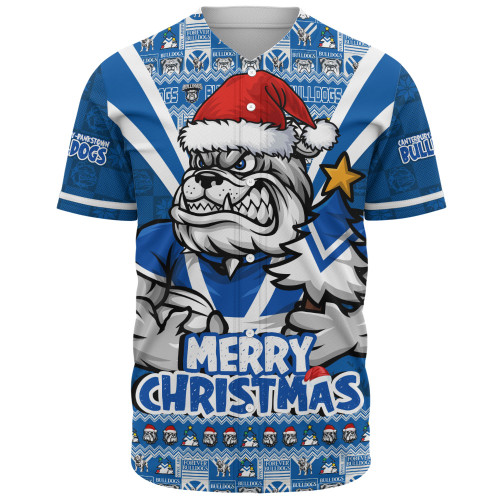 Canterbury-Bankstown Bulldogs Baseball Shirt Merry Christmas Festive Spirit Edition Canterbury-Bankstown Bulldogs Baseball Shirt Merry Christmas Festive Spirit Edition